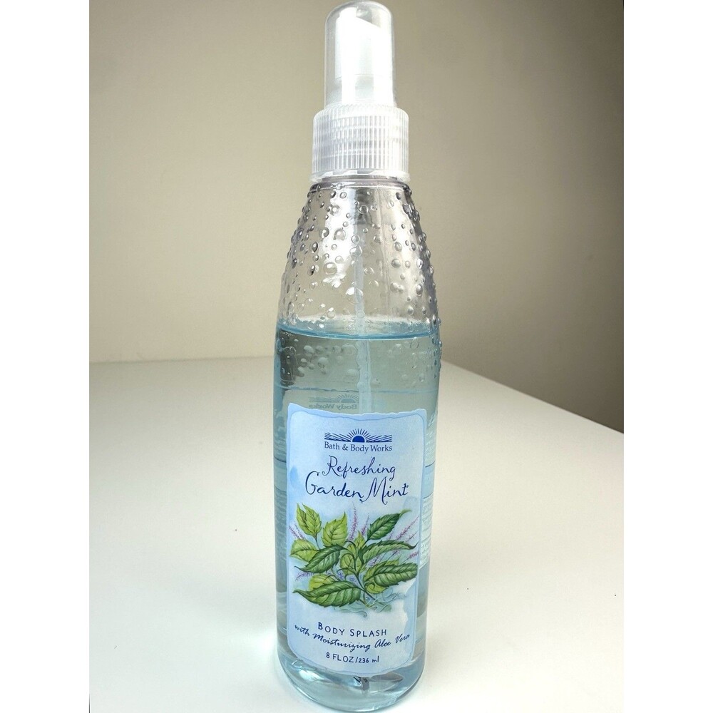 VTG Bath & Body Works Refreshing Garden Mint Body Splash 8oz 65% Full DISC